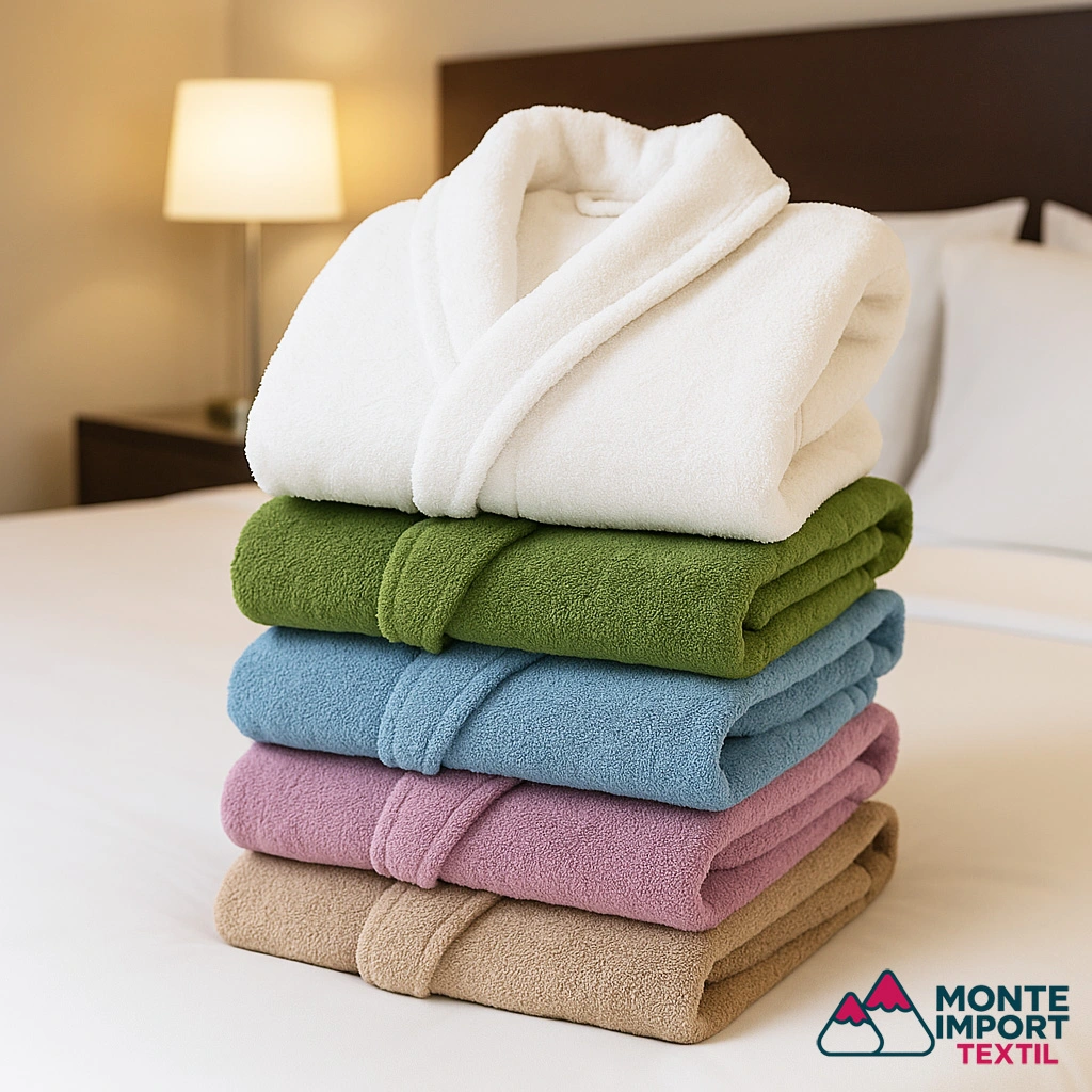 Albornoces de algodón en diferentes colores confeccionados en rizo americano