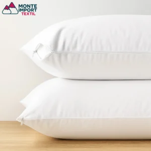Funda interior de almohada blanca con cremallera 50% poliéster 50% algodón para uso hotelero