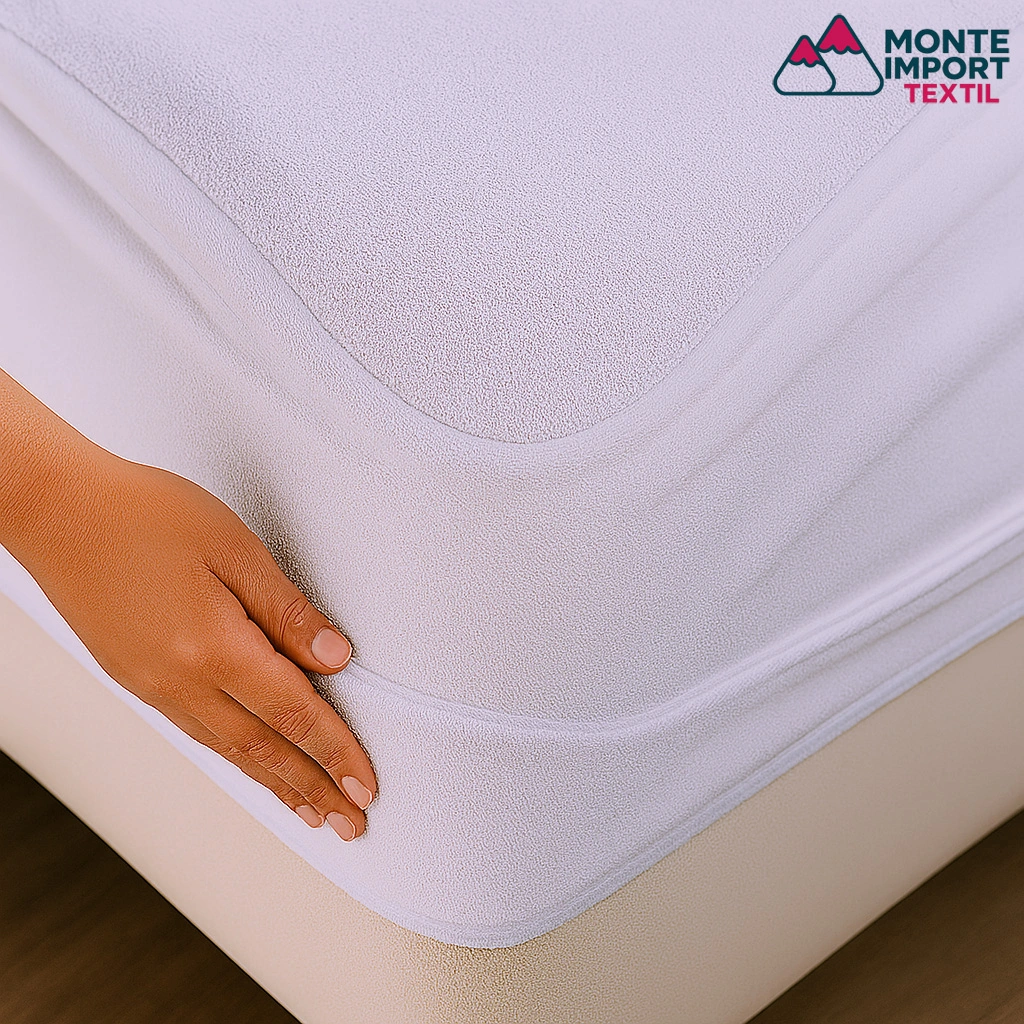 Protector de colchón rizo poliuretano con 4 puntos de ajuste