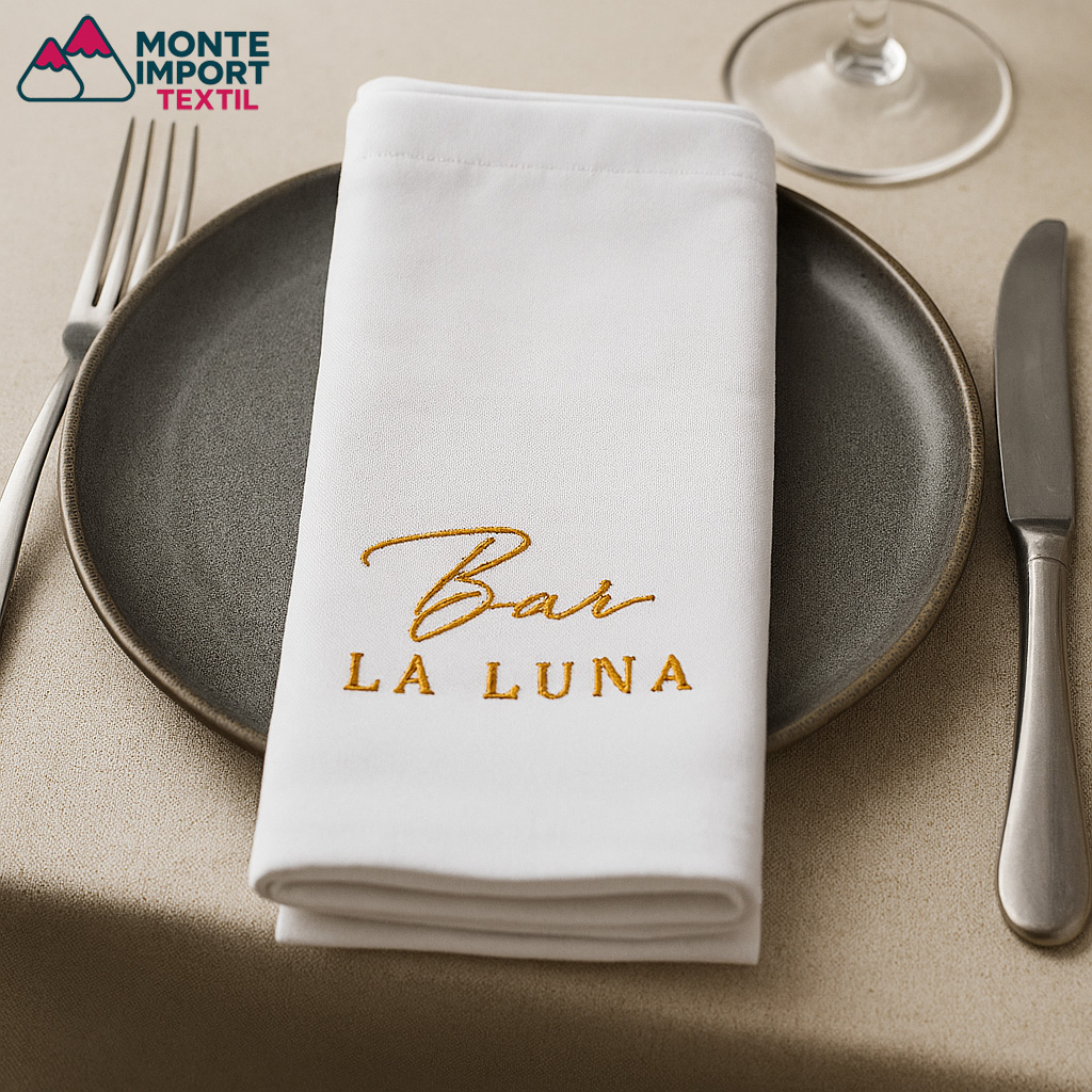 Servilletas textiles con acabado profesional para mesa